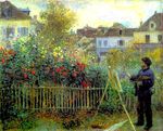 Ренуар Моне пишет свой сад в Аржентей 1873г
